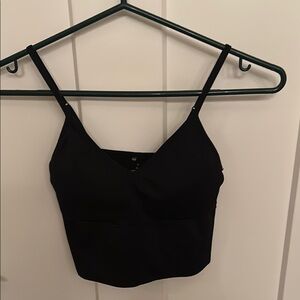 Dynamite Black Fitted Crop Camisole
